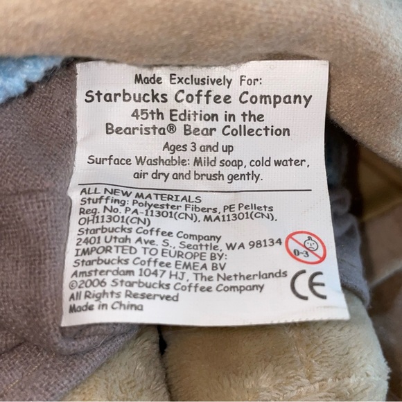 NWOT Starbucks® 45th Edition Bearista® Boy Bear in  Blazer & Sweater Vest - Picture 4 of 5